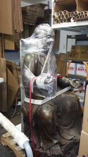 Goodman Packing & ShippingLA packing 400 lb. Bronze Buddha